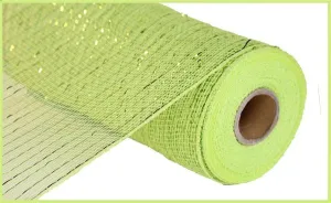 10" Metallic Mesh: Apple Green w/ Lime Foil (10 Yards) RE130171