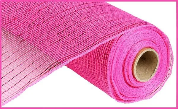 10" Metallic Mesh: Hot Pink, Hot Pink Foil (10 Yards) RE130111