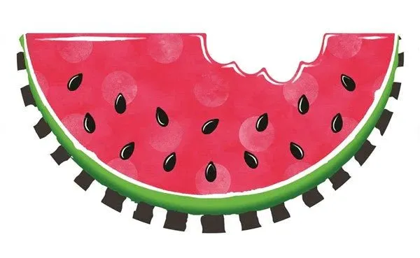 12" Metal Embossed Polka Dot Watermelon Sign: MD0709