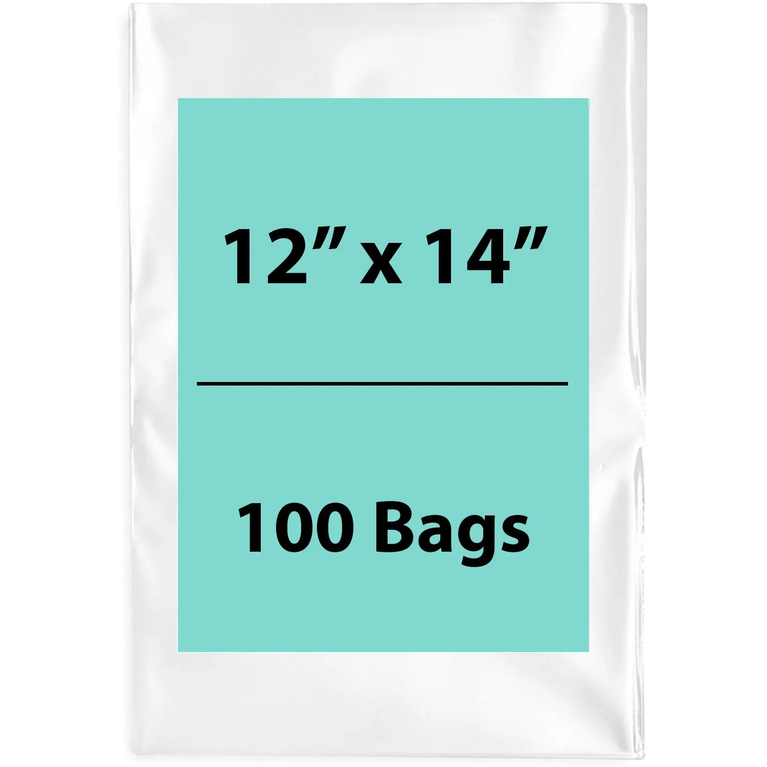 12X14 inches Clear Flat Poly Bags 4Mil Open Top (LDPE)