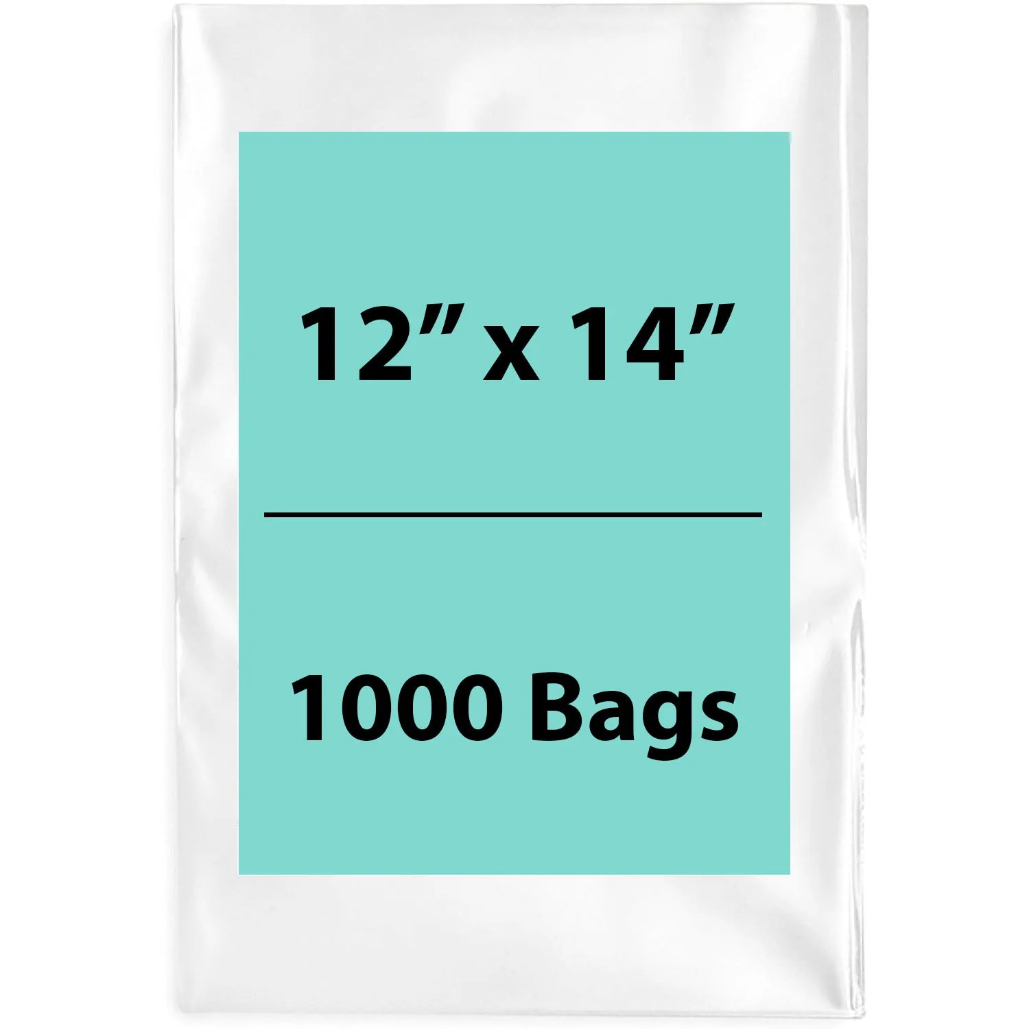 12X14 inches Clear Flat Poly Bags 4Mil Open Top (LDPE)