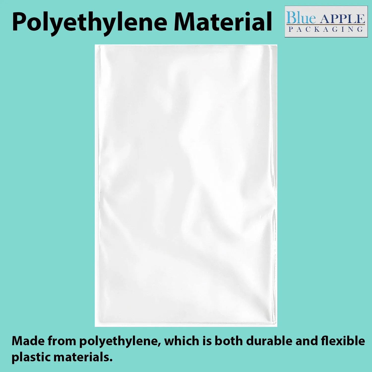 15X18 inches Clear Flat Poly Bags 1Mil Open Top (LDPE)