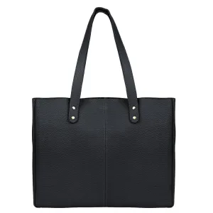 18-inch Leather Shoulder Tote Bag