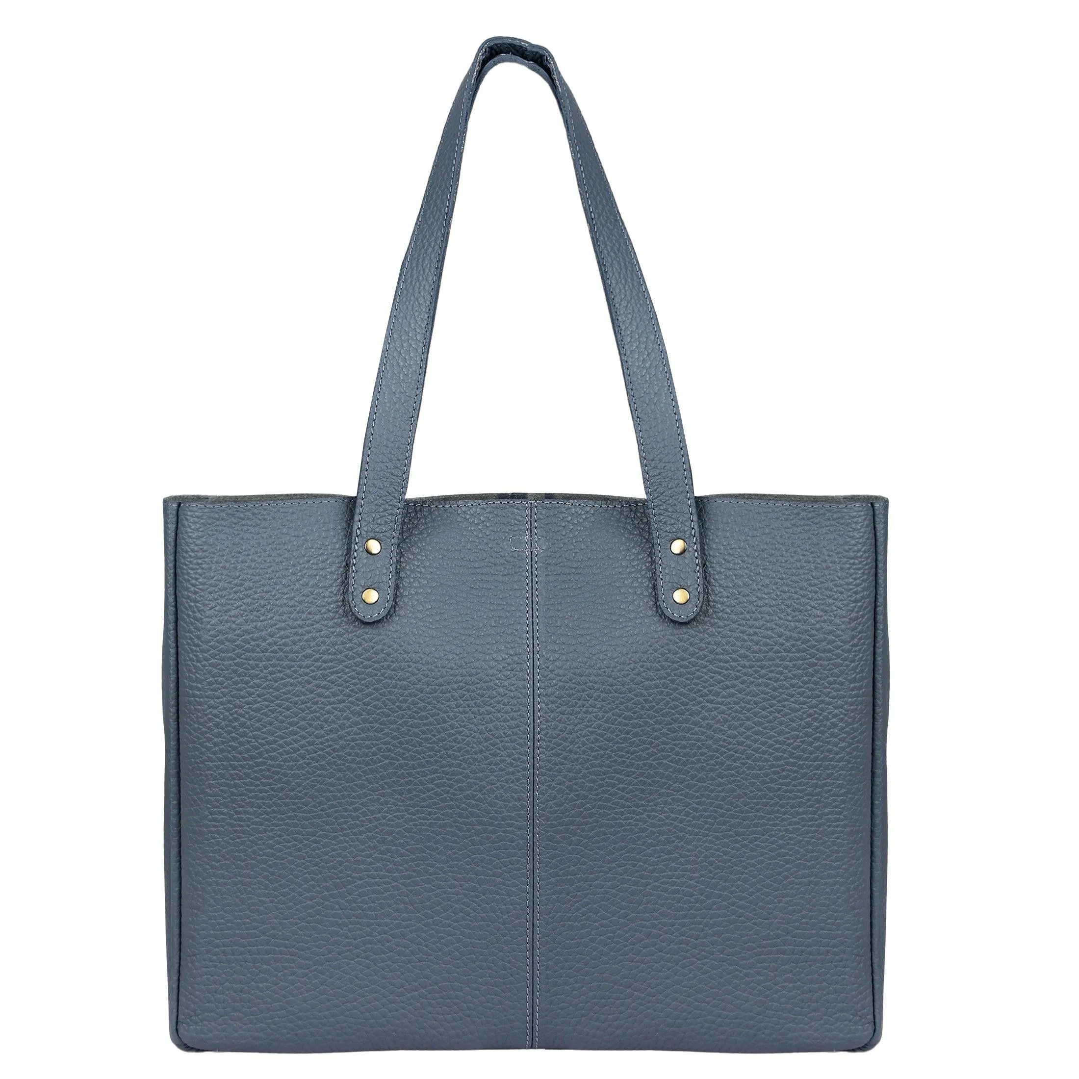18-inch Leather Shoulder Tote Bag