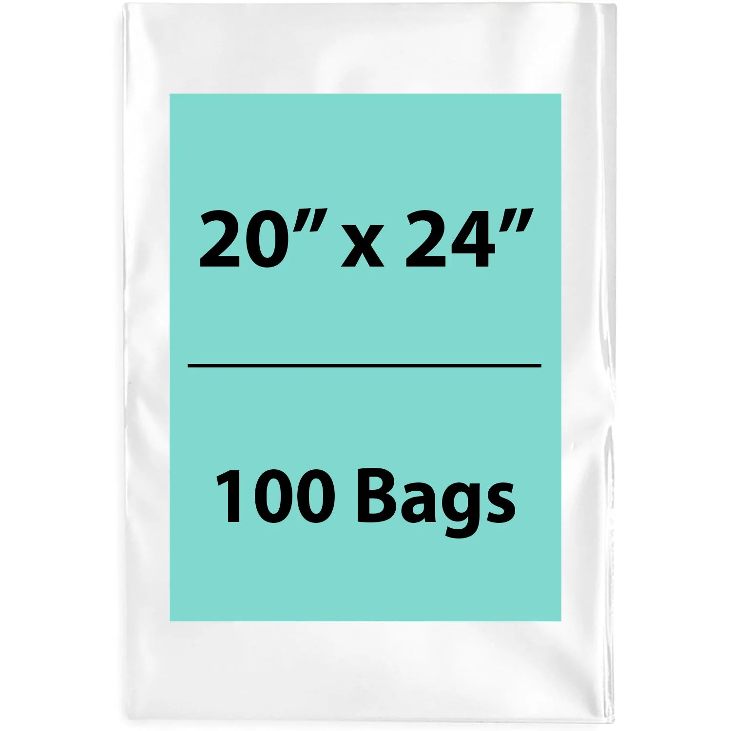 20X24 inches Clear Flat Poly Bags 4Mil Open Top (LDPE)