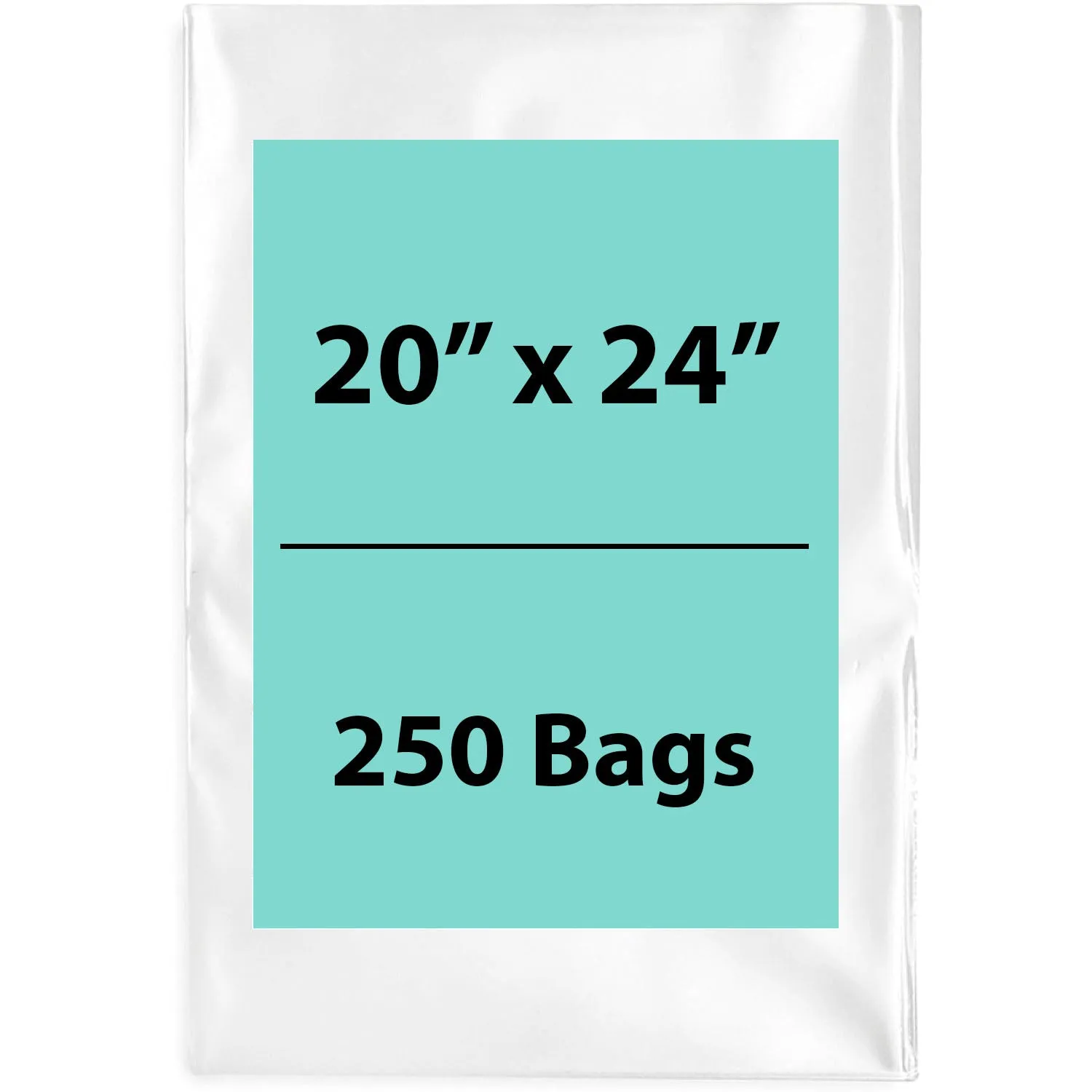 20X24 inches Clear Flat Poly Bags 4Mil Open Top (LDPE)