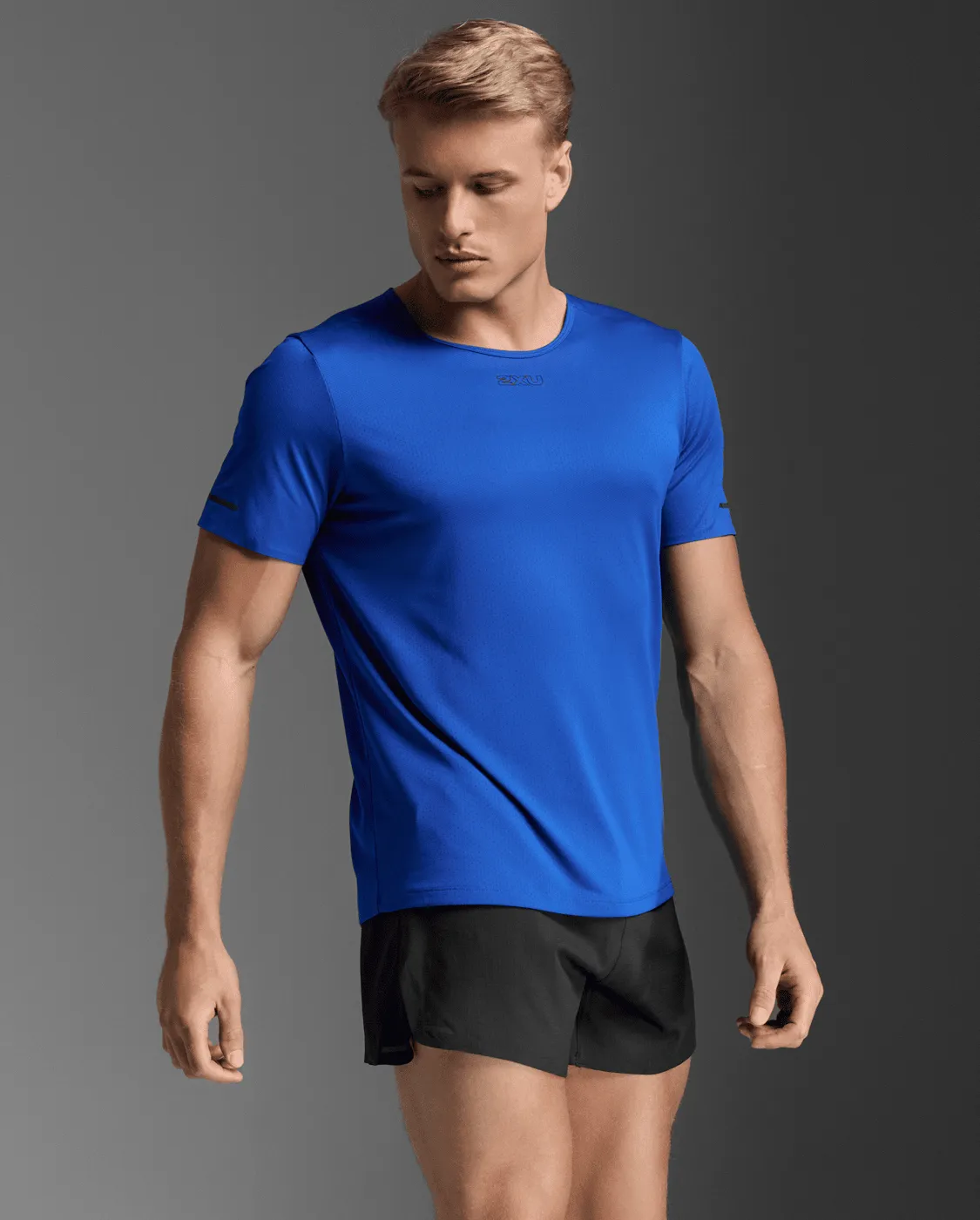 2XU Men Light Speed Tech Tee - Surf / Black Reflective