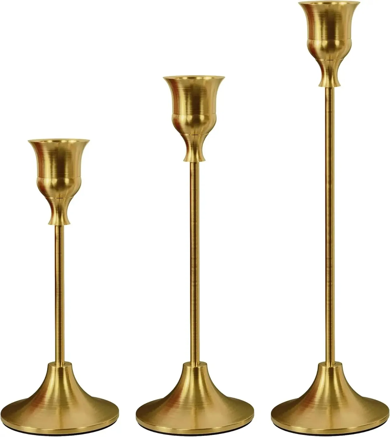 3-Piece Set - Metal and Iron Antique Ornaments Brass Candlestick