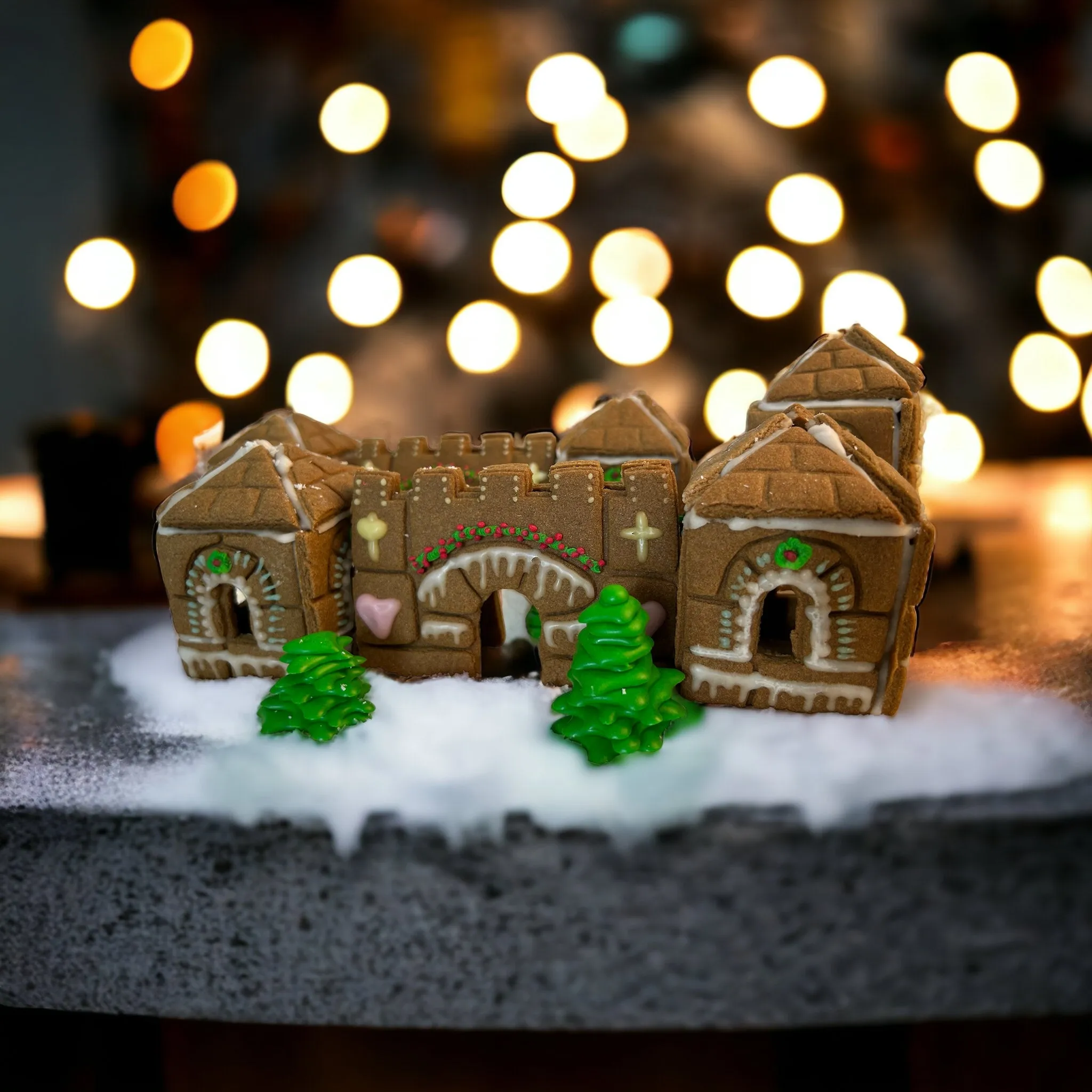 3D Gingerbread Cobblestone Castle - Bonus Prince & Sword Cookie Cutter