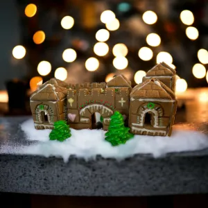 3D Gingerbread Cobblestone Castle - Bonus Prince & Sword Cookie Cutter
