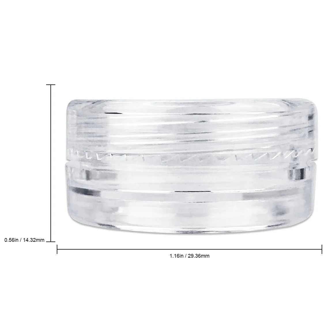 3G/3Ml (0.1 Fl Oz) round Clear Plastic Jars with round Top Lids for Creams, Lotions, Powders, Glitters, and More... (Color: Clear Lid, Quantity: 50 Pieces)