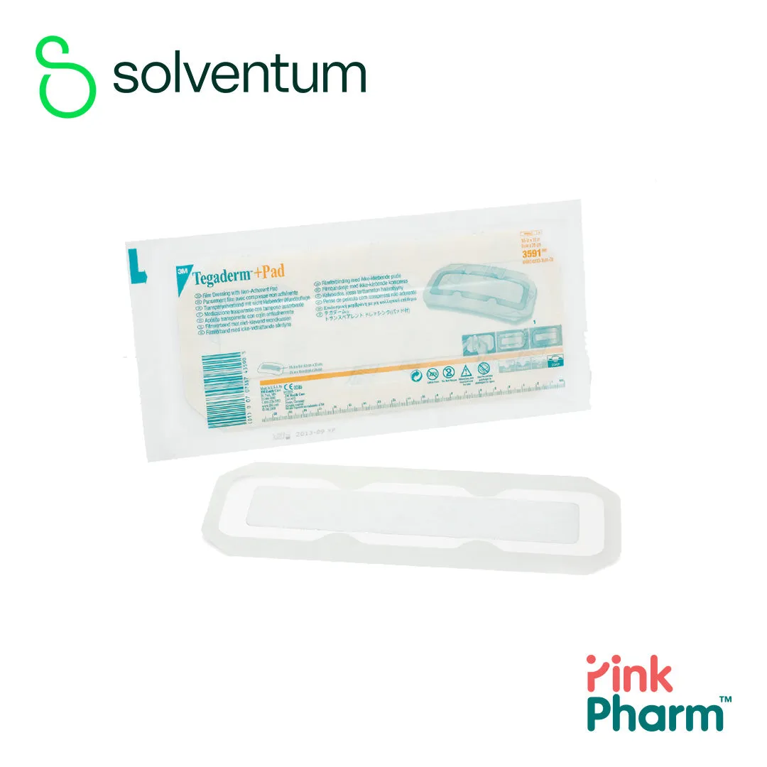 3M 3591 Tegaderm   Pad Transparent Dressing 9cm x 25cm