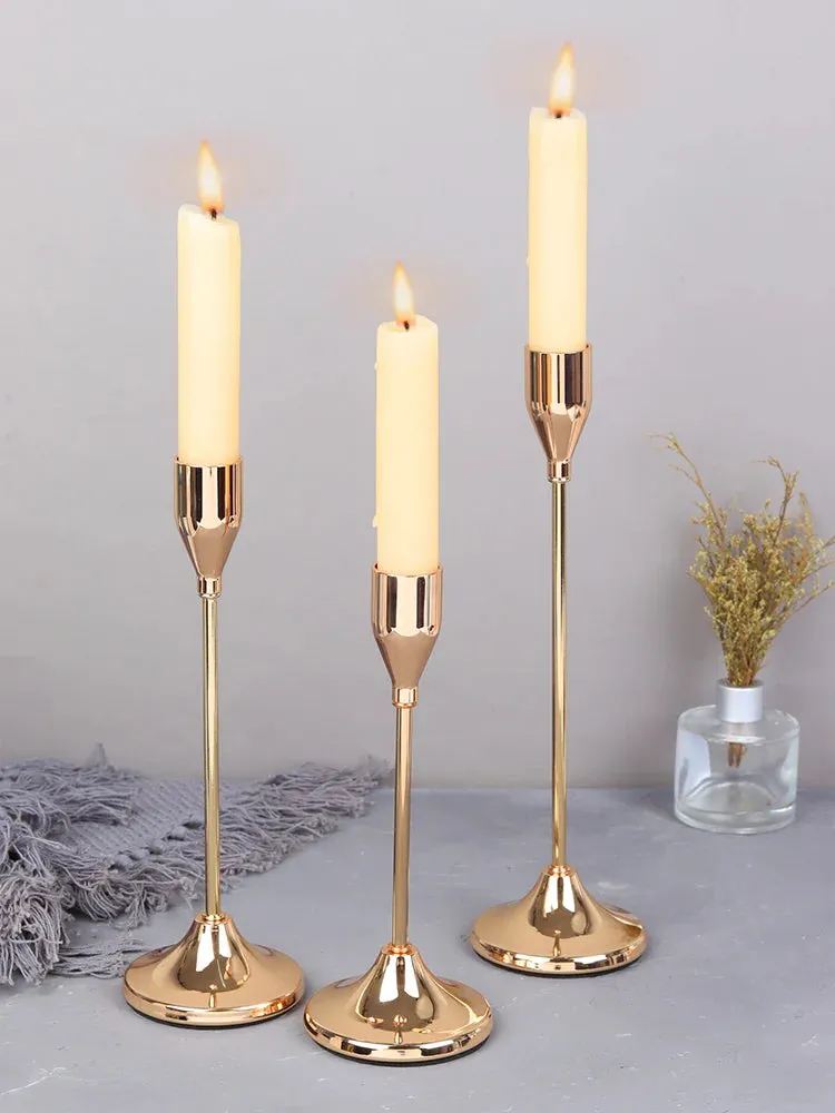 3PC European Style Metal Candle Holders