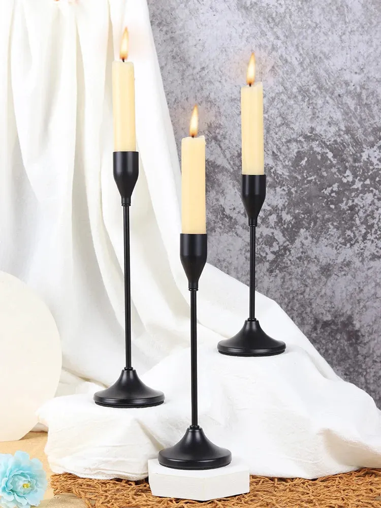3PC European Style Metal Candle Holders