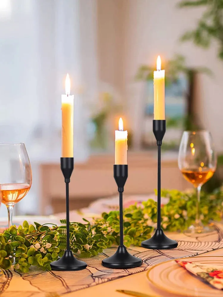 3PC European Style Metal Candle Holders