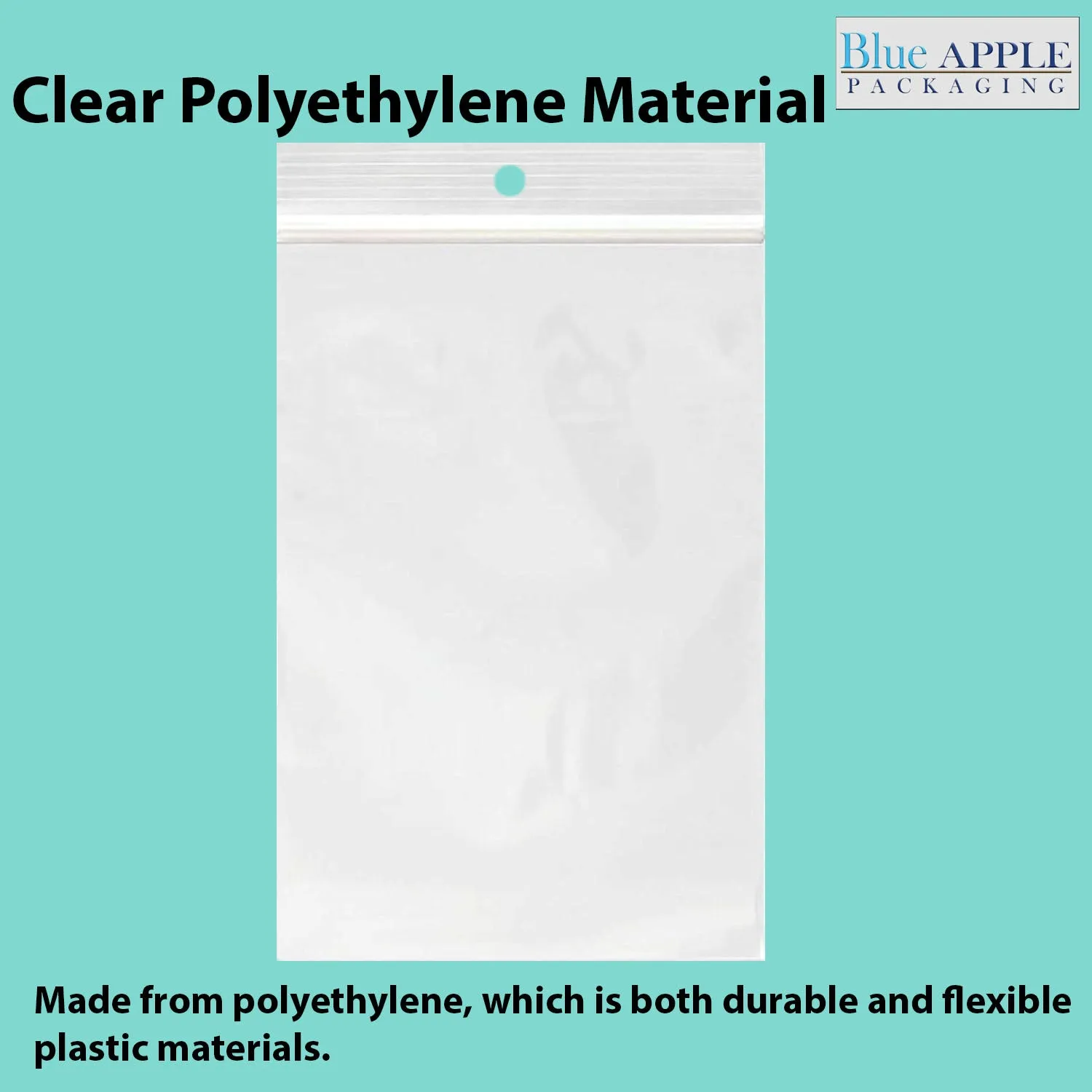 4X4 inches Reclosable Poly Bags with Hang Hole 4 Mil (LDPE) Single Track Zipper