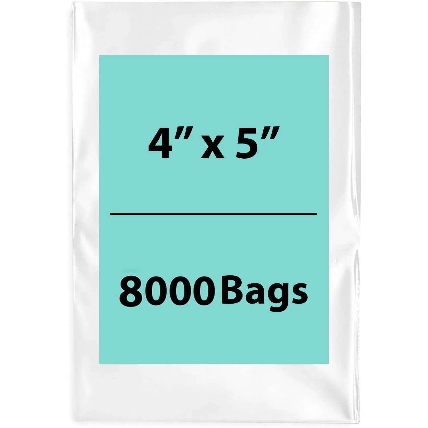 4X5 inches Clear Flat Poly Bags 4Mil Open Top (LDPE)