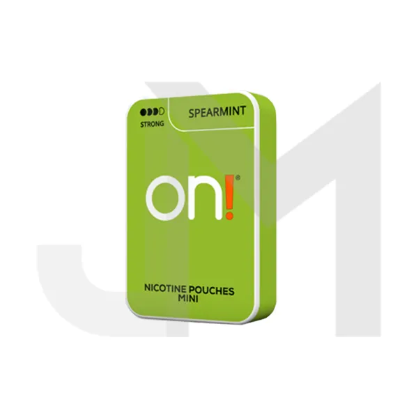 6mg On! Mini Strong Spearmint Nicotine Pouches - 20 Pouches