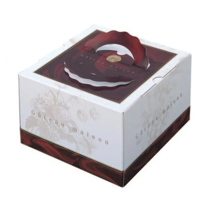 7-1/4 x 7-1/4 x 5-1/2" Cake Box with Handle (140TD5)