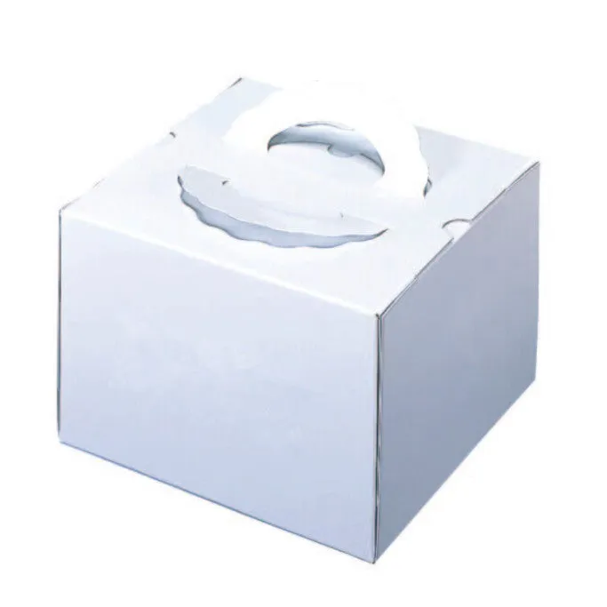 7-1/4 x 7-1/4 x 5-1/2" Cake Box with Handle (140TD5)
