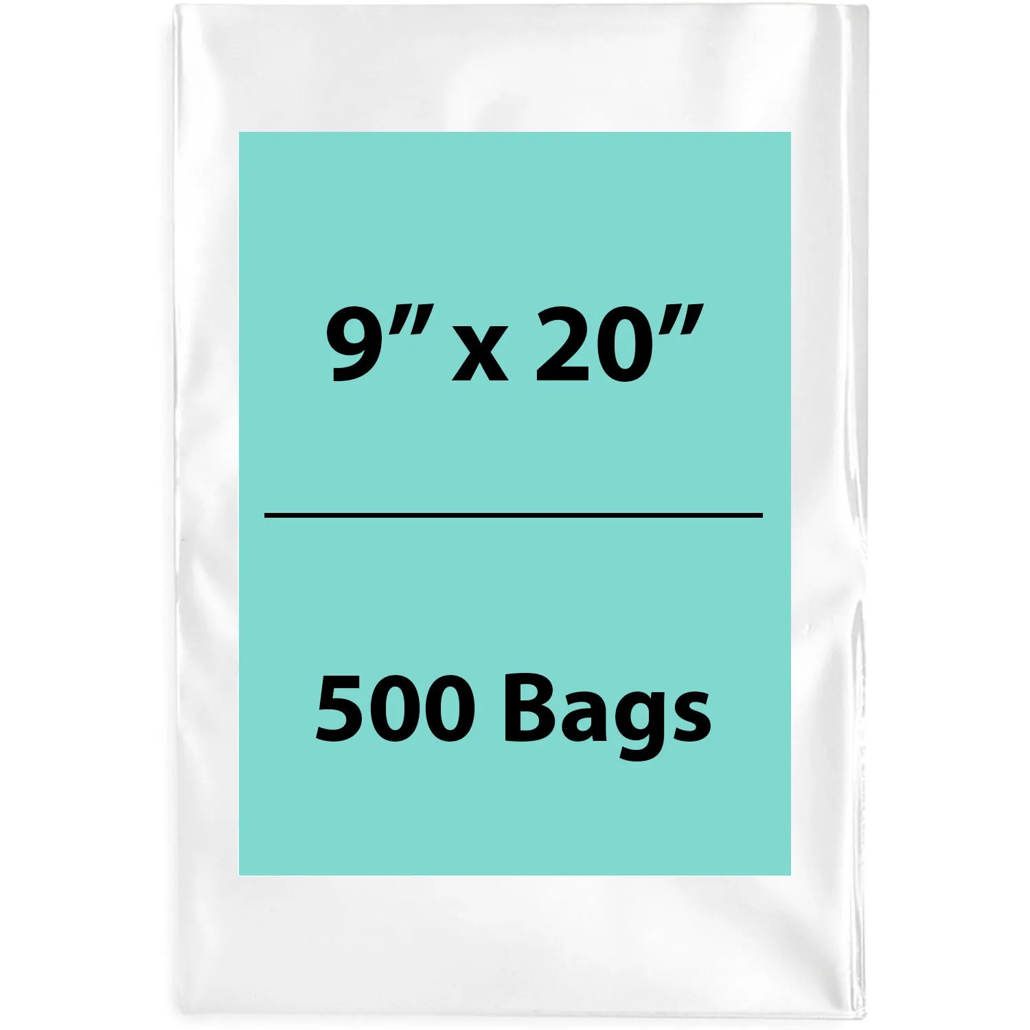 9X20 inches Clear Flat Poly Bags 4Mil Open Top (LDPE)