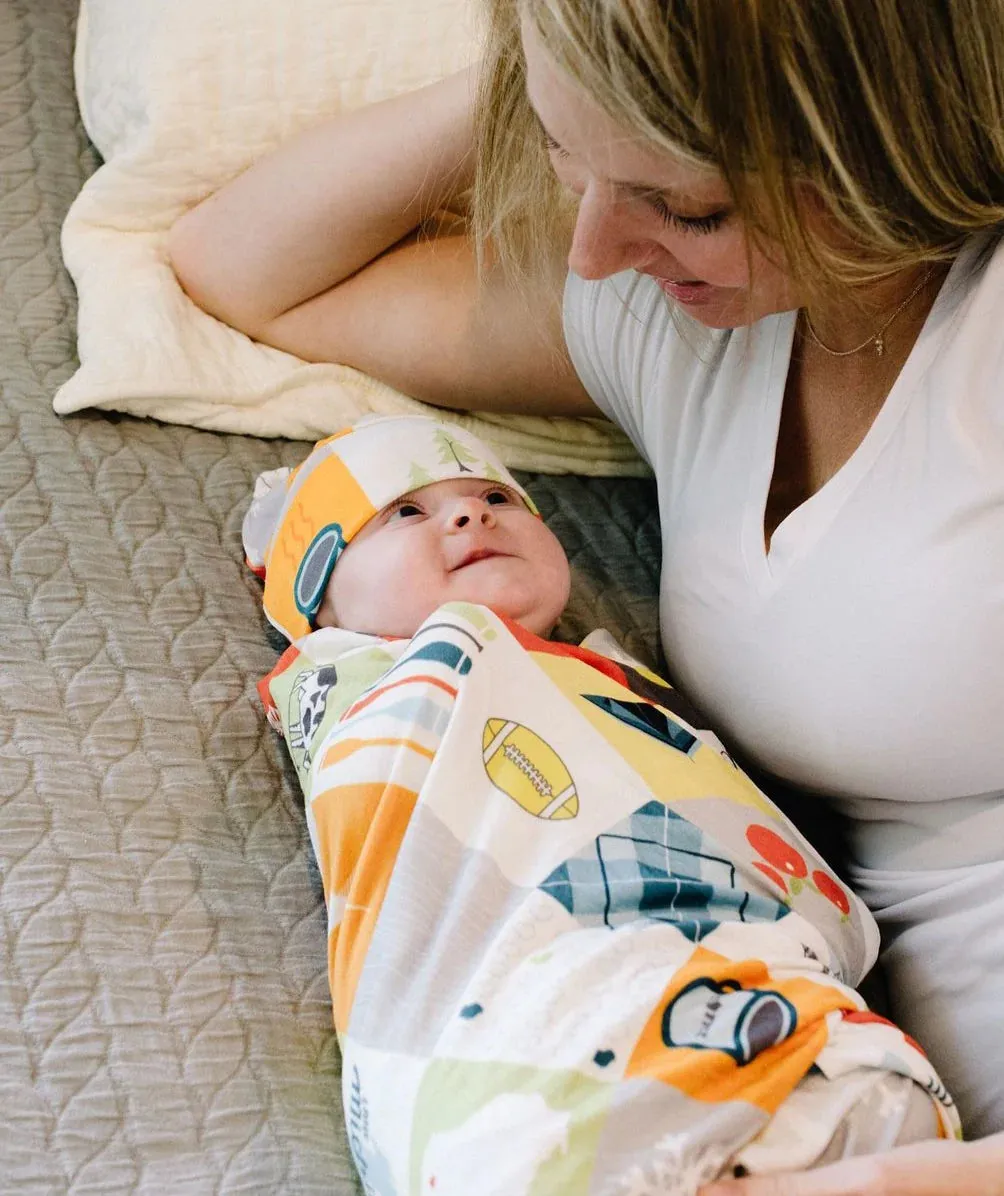 Abbey's House - Swaddle Blanket - Wisconsin Patchwork