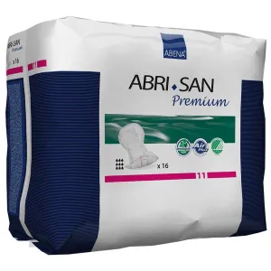 Abena 9389 Abri-San Premium Pads, X-Plus 11, 27.5" Case/64 (4 Packs of 16)