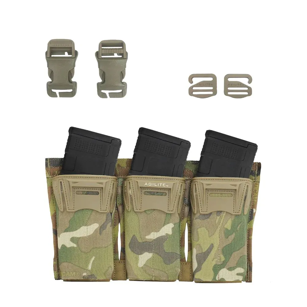 Agilite Pincer Placard Triple Magazine Pouch for M4 Type Magazine