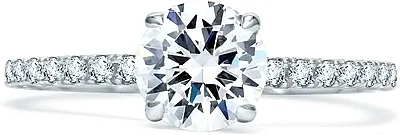 A.Jaffe Pave Set Diamond Engagement Ring