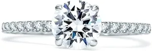A.Jaffe Pave Set Diamond Engagement Ring