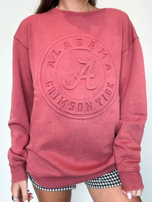 Alabama Embossed Crewneck