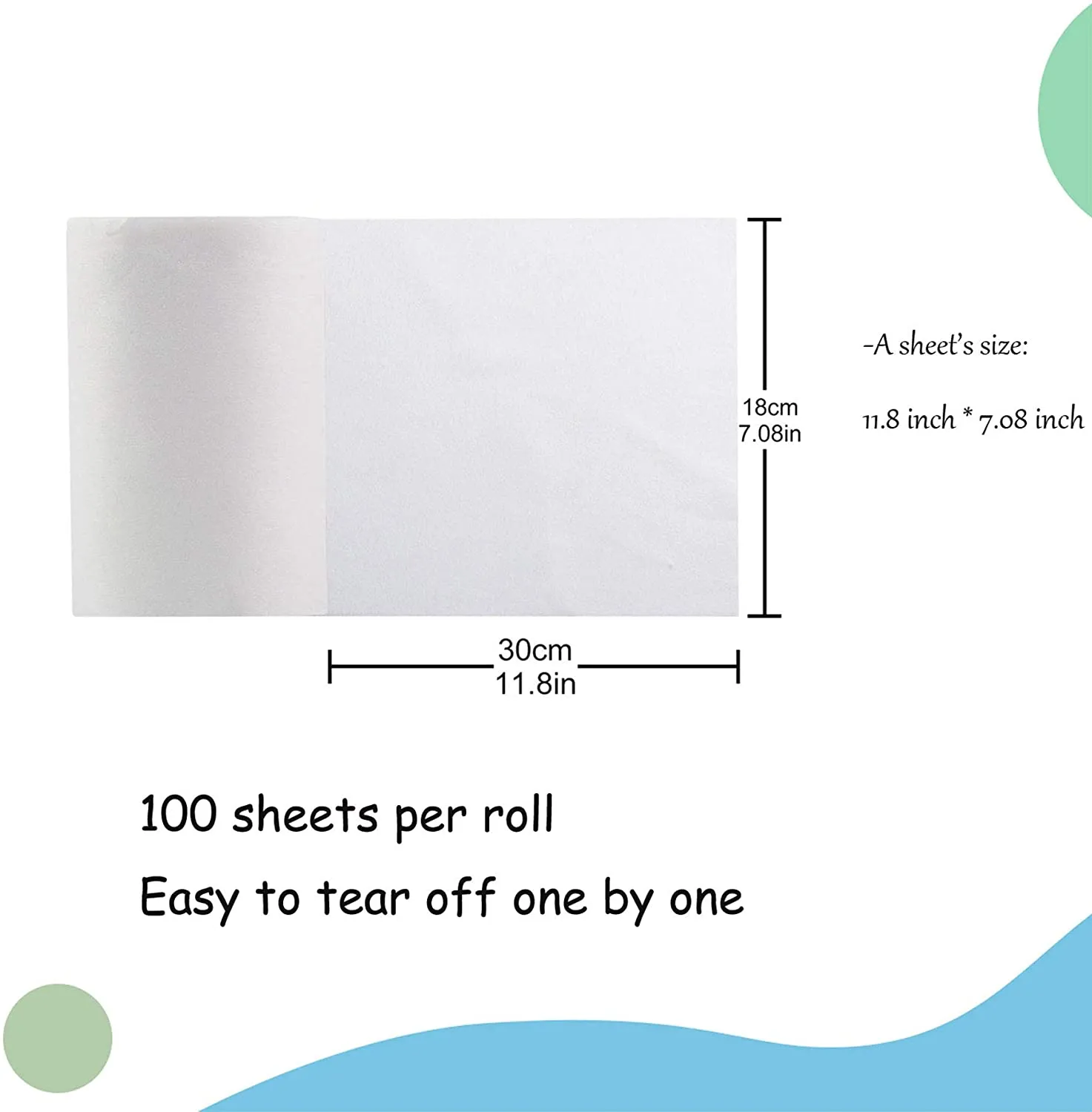 ALVABABY Baby Diaper Liners For Baby Cloth Diaper Boys and Girls Disposable Flushable Bamboo Diaper Liners Unscented Fragance Free and Chlorine Free 1 Roll, 100 Sheets