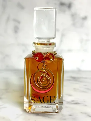 Amber & Carnelian Blend Vanity Bottle by Sage, Pure Perfume Oil Concentrate
