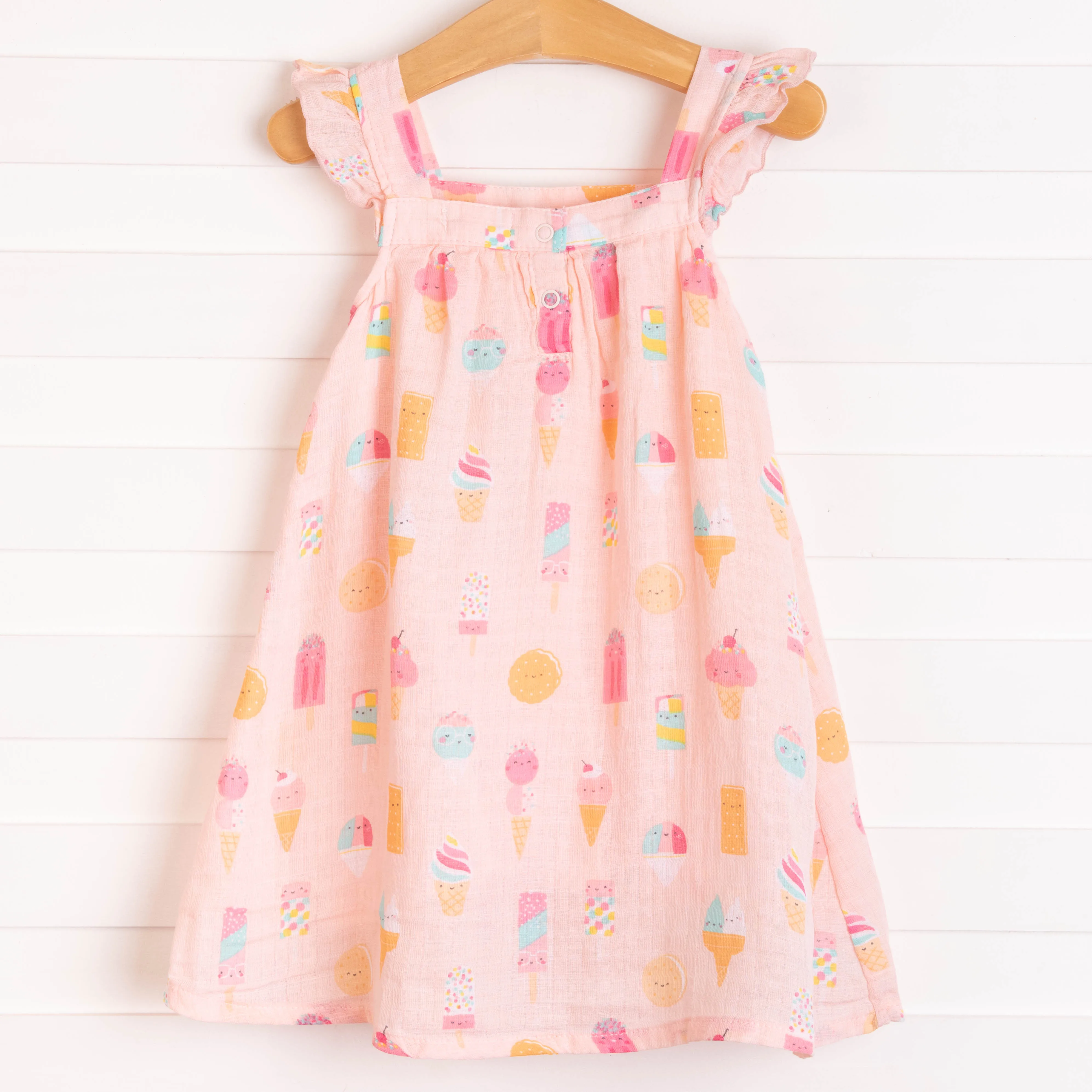 Angel Dear Ice Cream Muslin Sundress, Pink