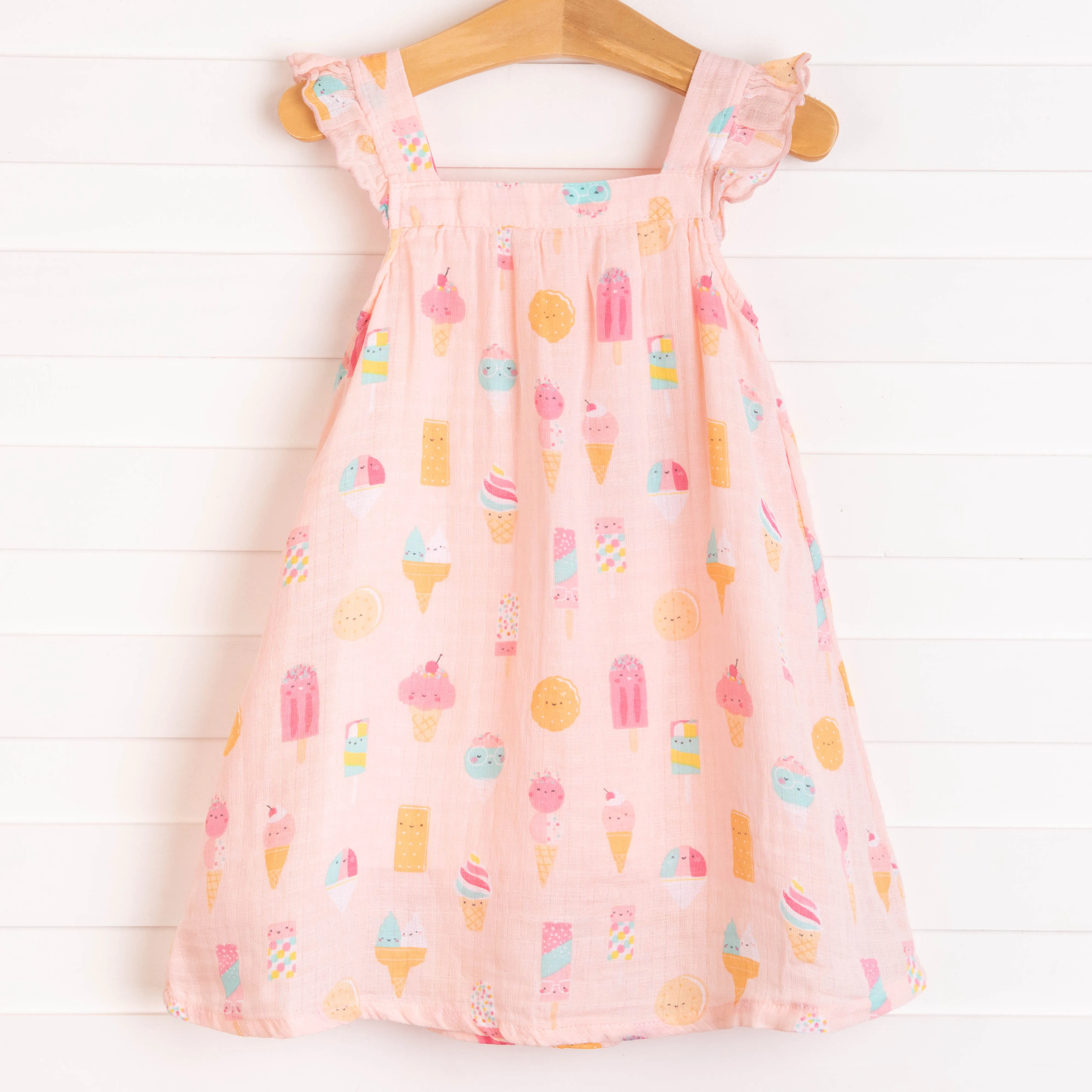 Angel Dear Ice Cream Muslin Sundress, Pink