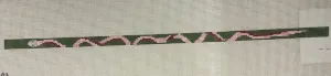 *Anne Fisher Needlepoint AF186 Green and Pink Snake Wrap Bracelet