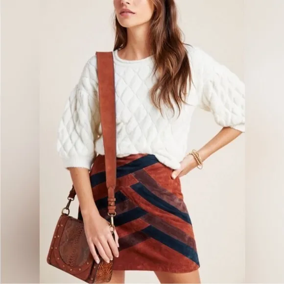 Anthropologie Bonnie Quilted Sweater