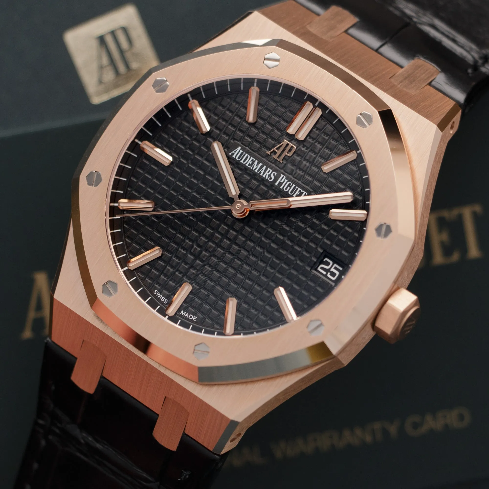 Audemars Piguet Rose Gold Royal Oak Watch Ref. 15500