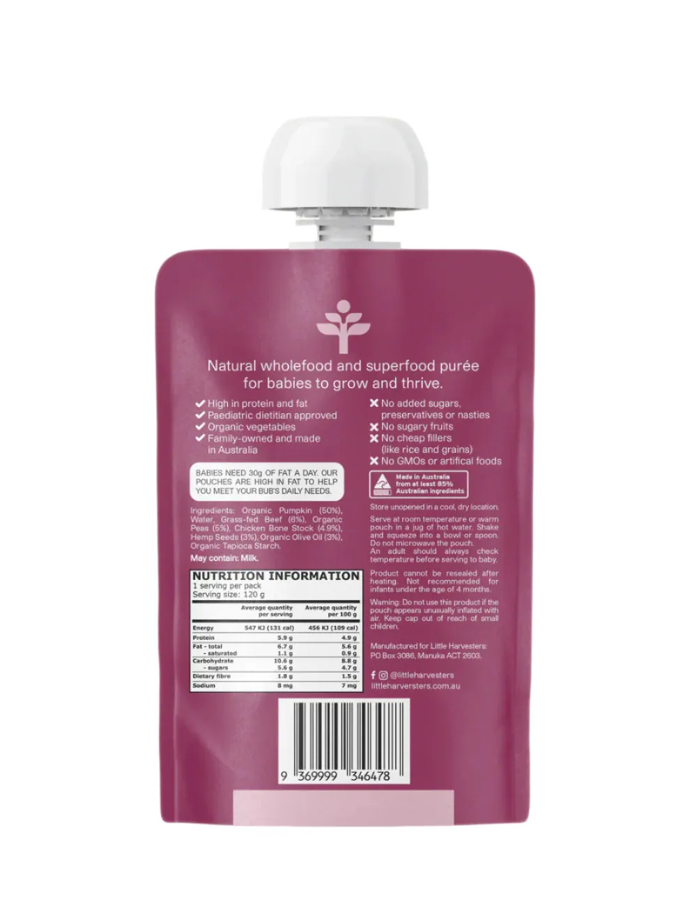 Baby Food Pouch - Little Harvester