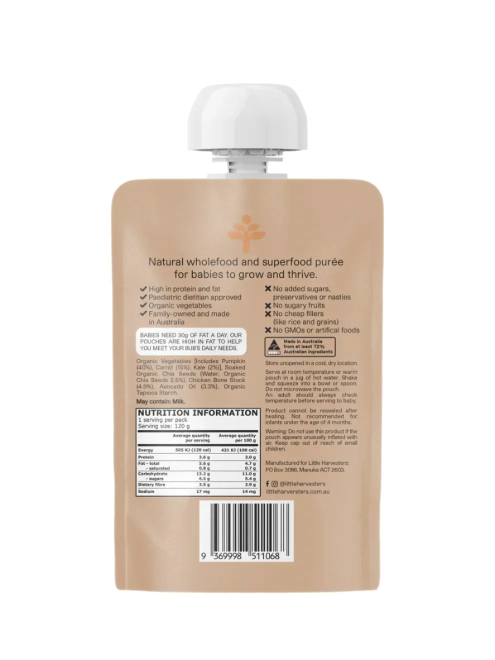 Baby Food Pouch - Little Harvester