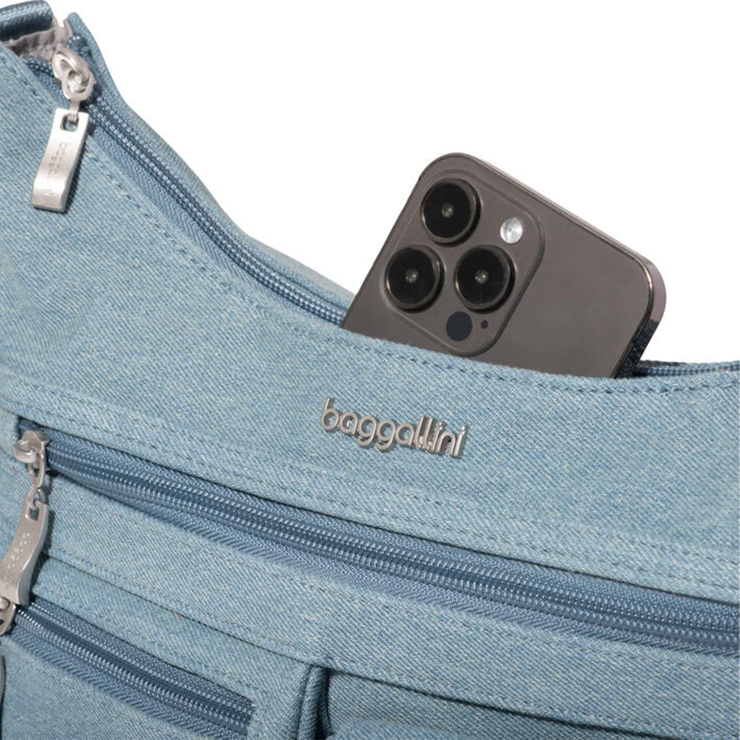 Baggallini Modern Everywhere Bag Light Indigo Denim