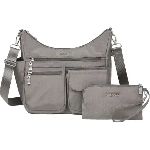 Baggallini Modern Everywhere Hobo Sterling Shimmer Nylon