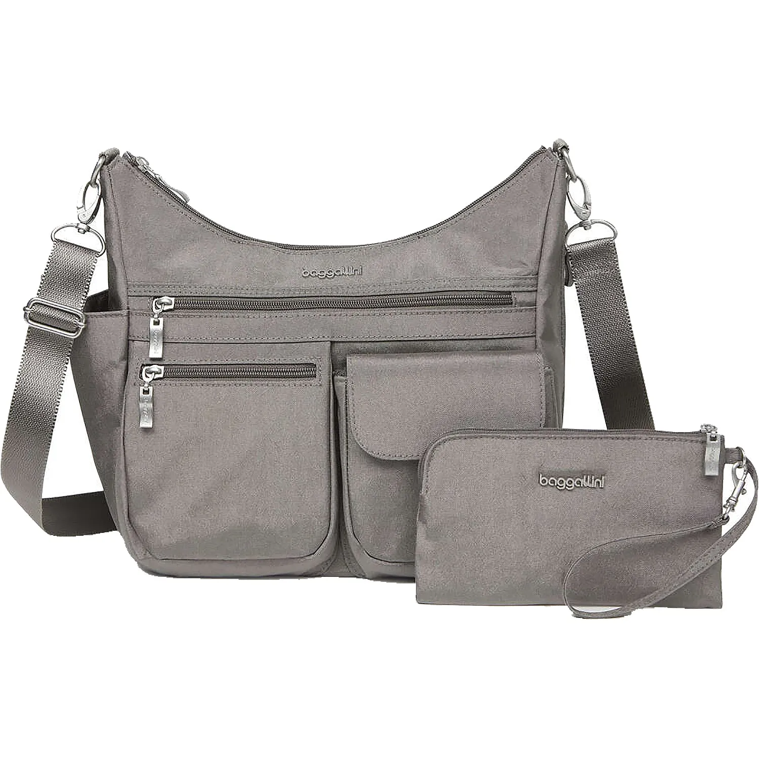 Baggallini Modern Everywhere Hobo Sterling Shimmer Nylon