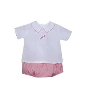 Bailey Candy Cane Diaper Set - Boy