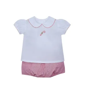 Bailey Candy Cane Diaper Set - Girl
