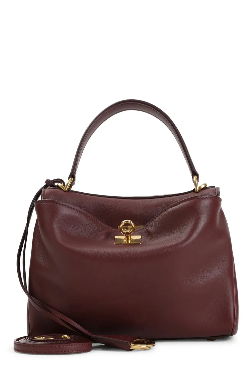 BALENCIAGA Mini Calfskin Handbag with Detachable Shoulder Strap