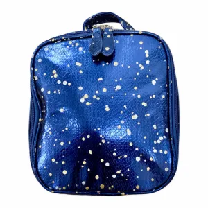 Bari Lynn Navy Metallic Splatter Lunch Box
