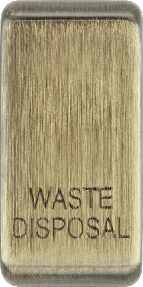 BG RRWDISAB Nexus Grid Rocker Embossed (WASTE DISPOSAL) - Antique Brass
