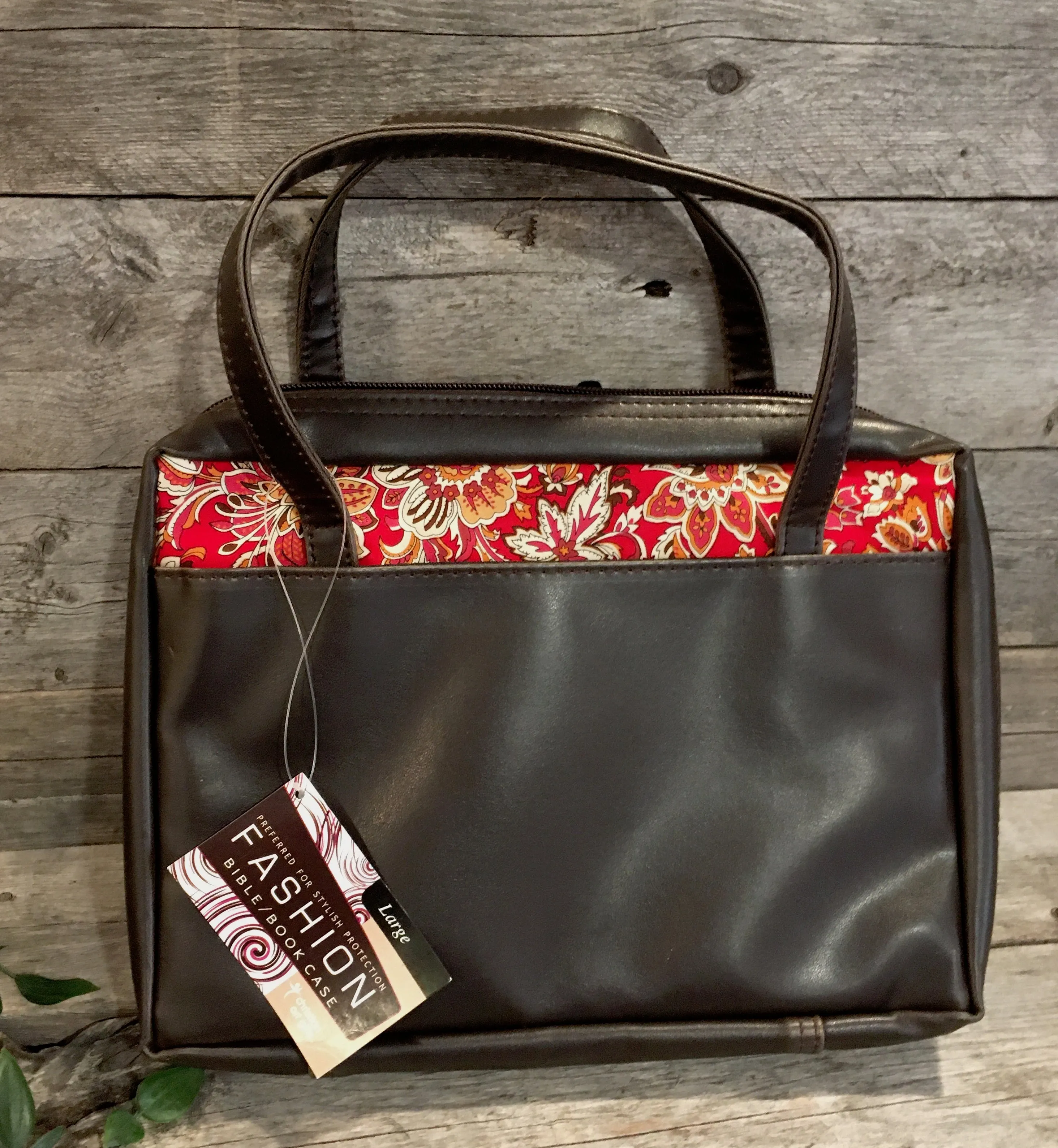 Bible Cover: Red Floral (Large)
