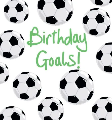 Birthday Goals Football Card By Lucilla Lavender